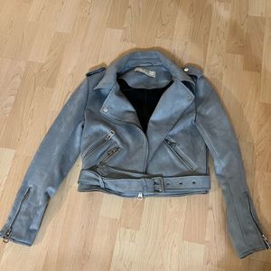 Zara suede moto jacket